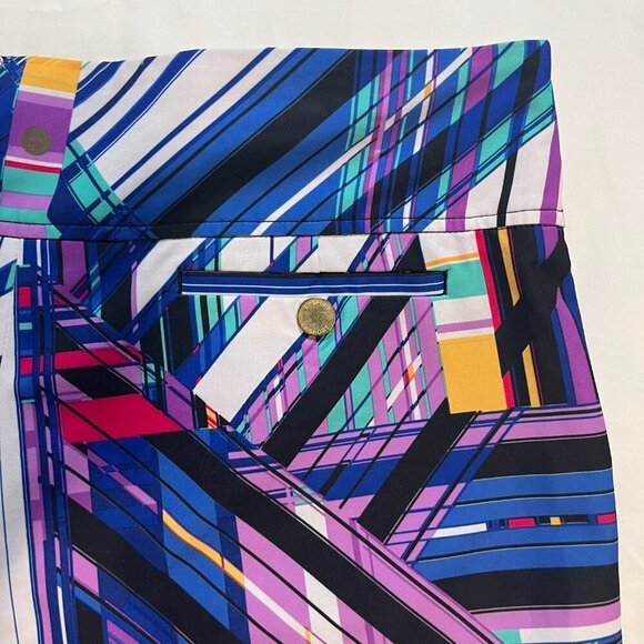 EP Sport Multi Color Geometric Pattern Casual Athletic Skort | Size 12 - Picture 6 of 7